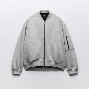 Zara NWT zippered plush bomber jacket 1165/735